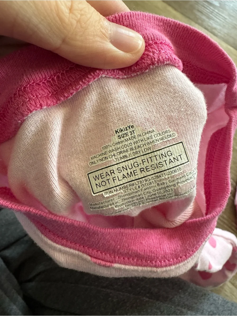 Girls Pink Heart 'Love' Pajama Set with Graphic Top and Cozy Pants
